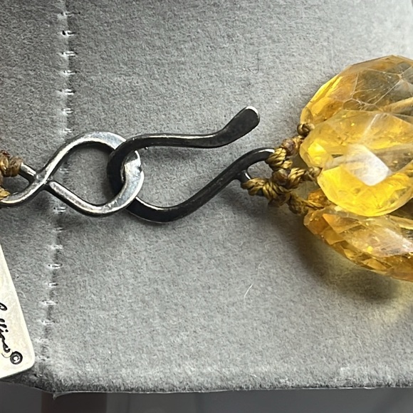 REBECCA COLLINS VINTAGE 3STRAND AMBER NECKLACE - Picture 4 of 13